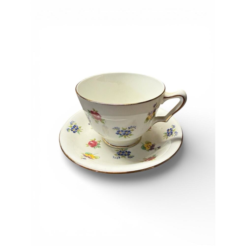 Royal Victoria Vintage Tea Cup & Saucer Set Petite Flora Wildflowers Bone China